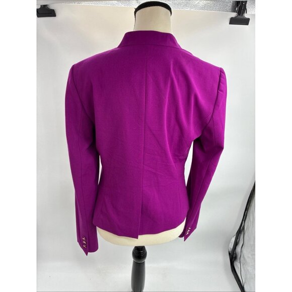 The Limited Purple Blazer Womens S Open Front Career Work Office Jacket - Picture 4 of 6